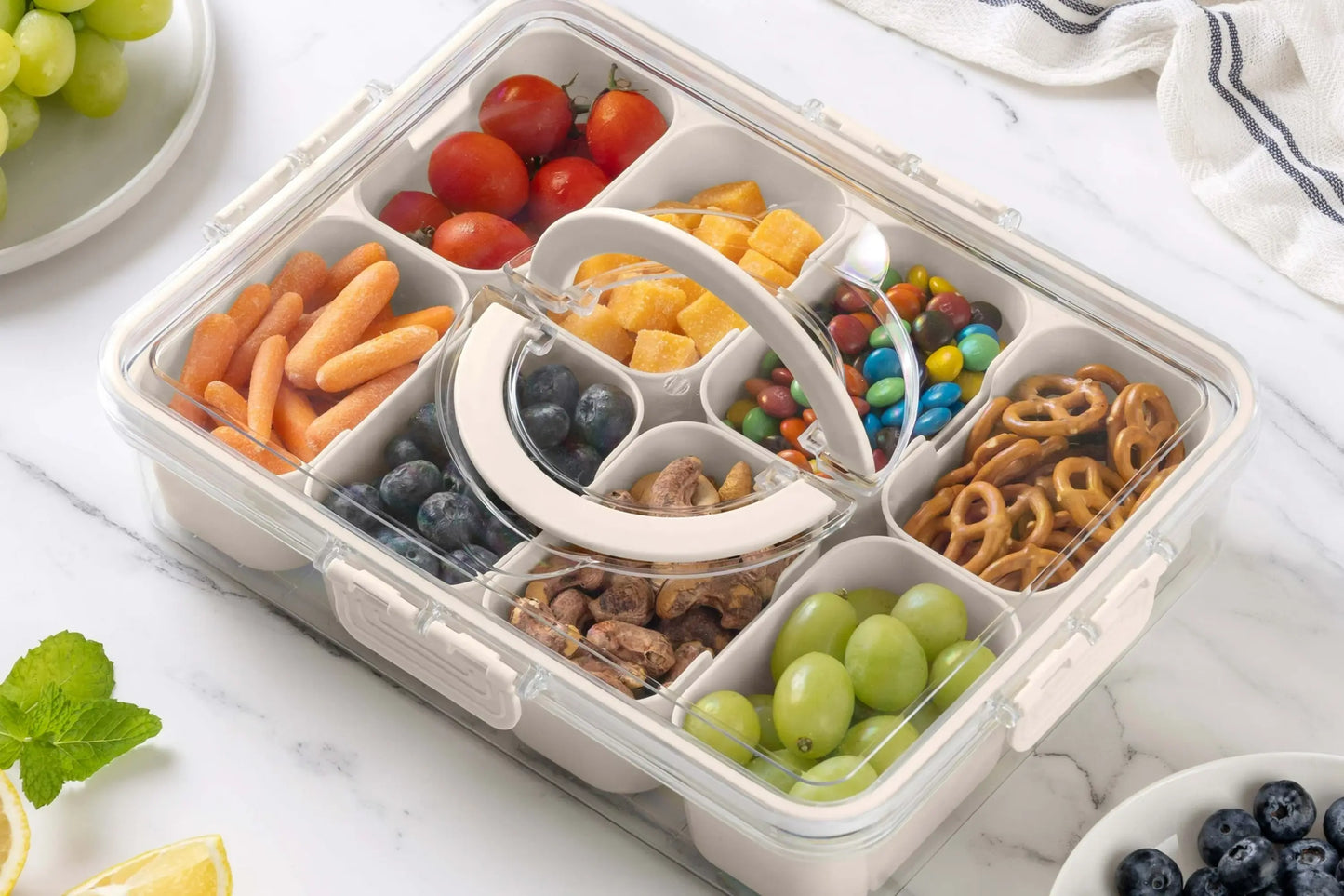 8 Compartment Snack Box