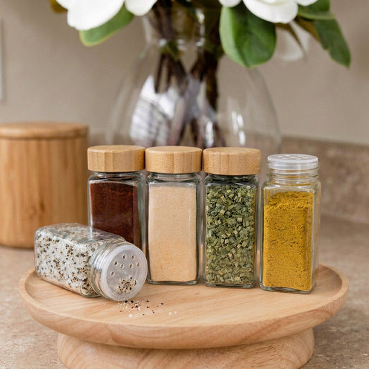 Glass Spice Jars with Shaker Lids