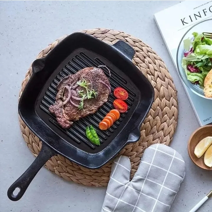 10" Cast Iron Grill Pan