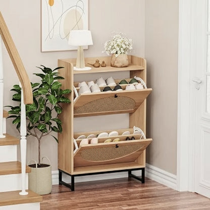 Rattan Shoe Cabinet