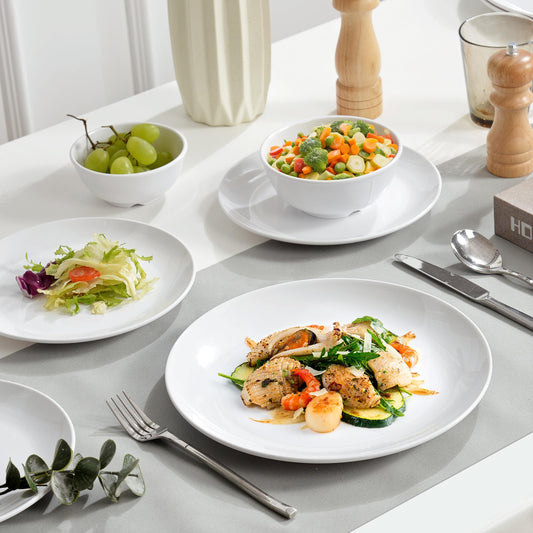 White Ceramic Dinner Plates