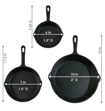 Pre-Seasoned Cast Iron Skillets
