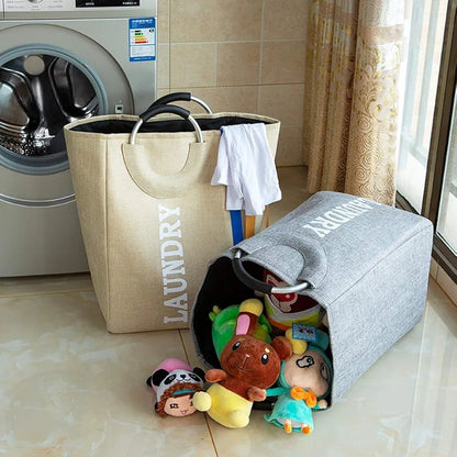 Laundry Basket w Metal Handle