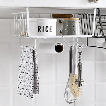 Under Shelf Organizer with Hooks