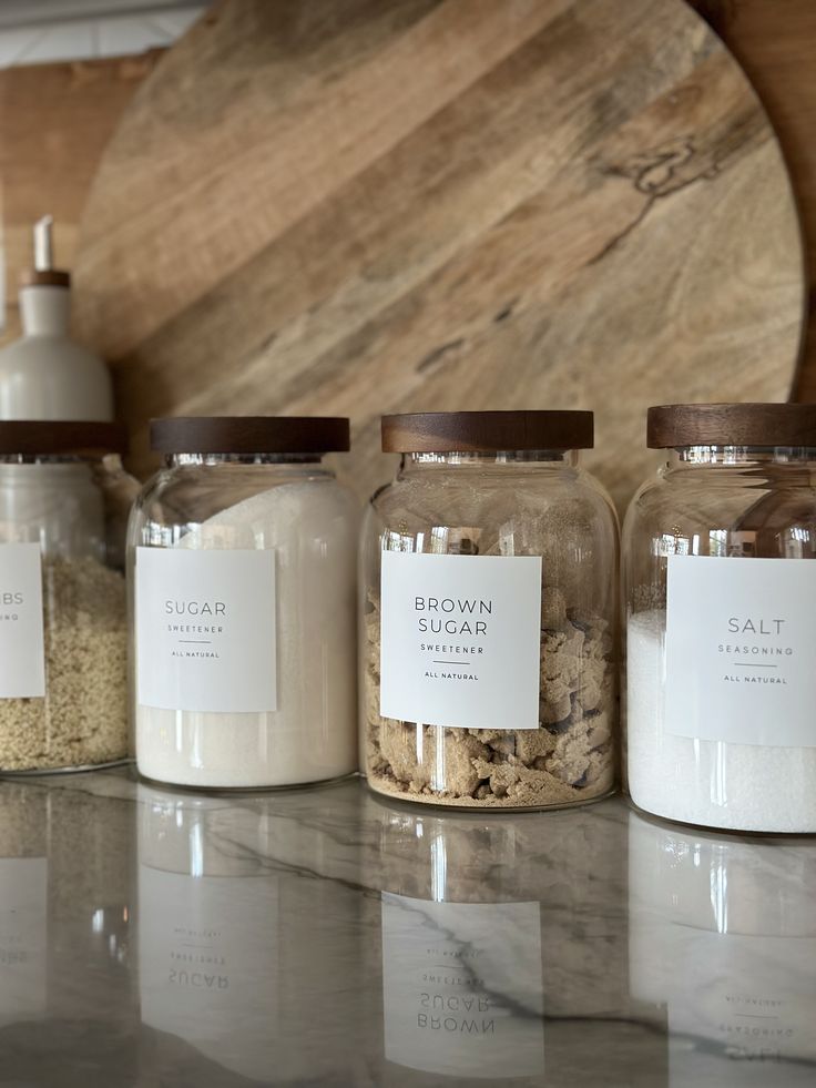 Airtight Glass Jars with Wooden Lids