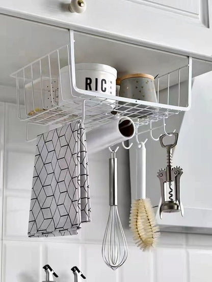Under Shelf Organizer with Hooks