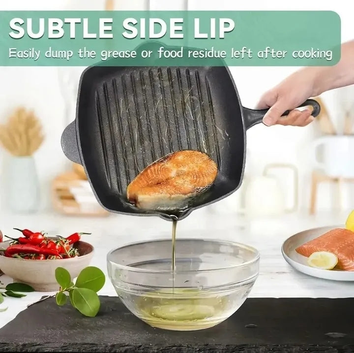 10" Cast Iron Grill Pan