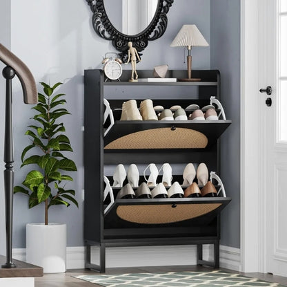 Rattan Shoe Cabinet