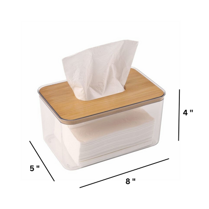 Tissue Box w Bamboo Lid