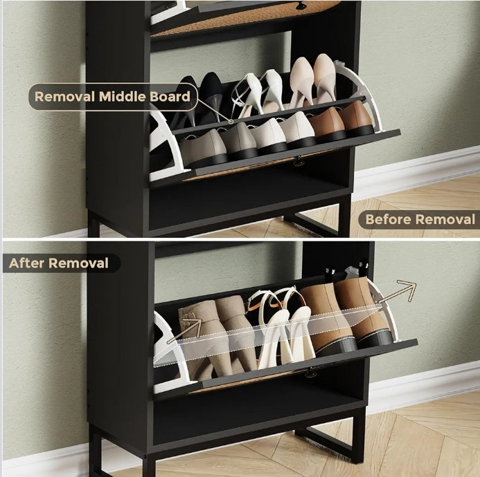 Rattan Shoe Cabinet