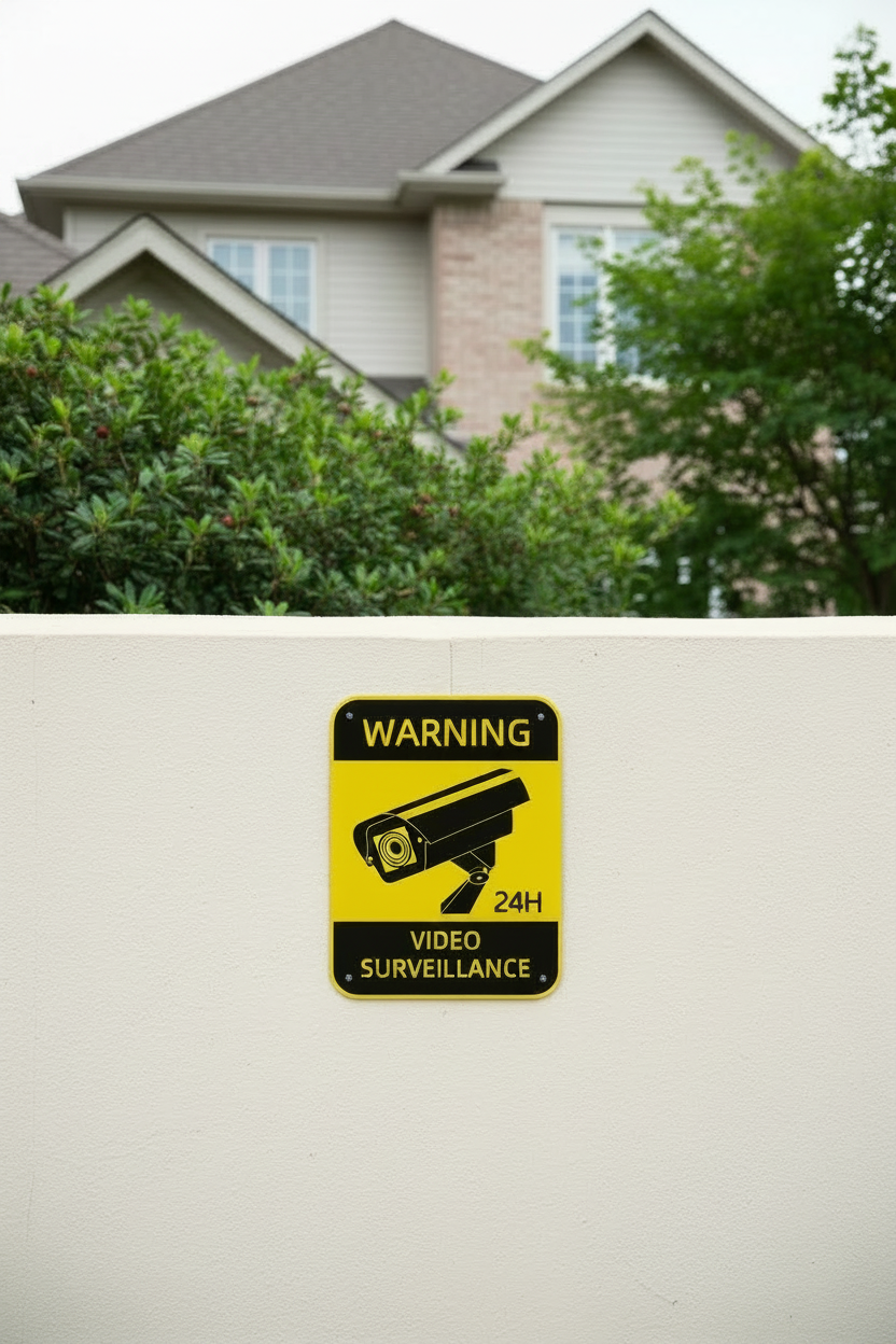 Adhesive Security Sign