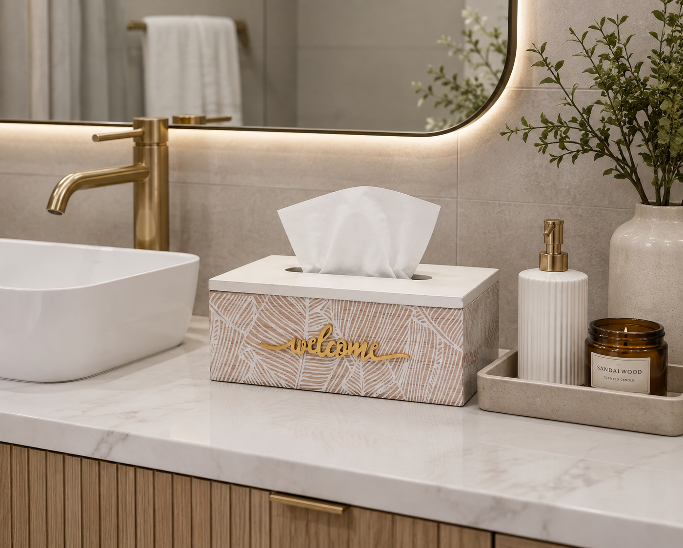 Wooden Tissue Box