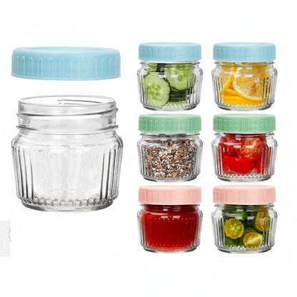 Glass Jars with Colored Lids