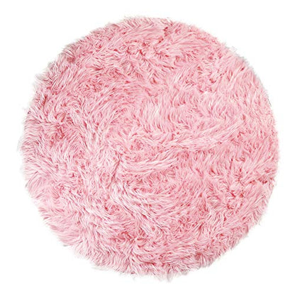 Pink Faux Fur Pillow