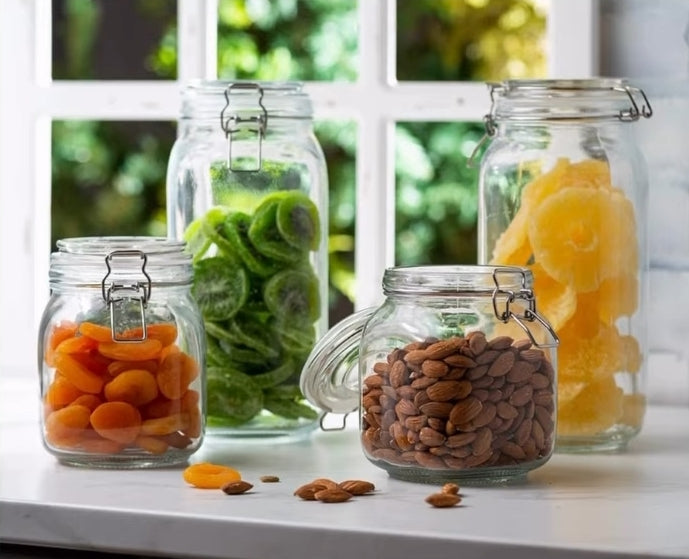 Flip Lid Glass Jars