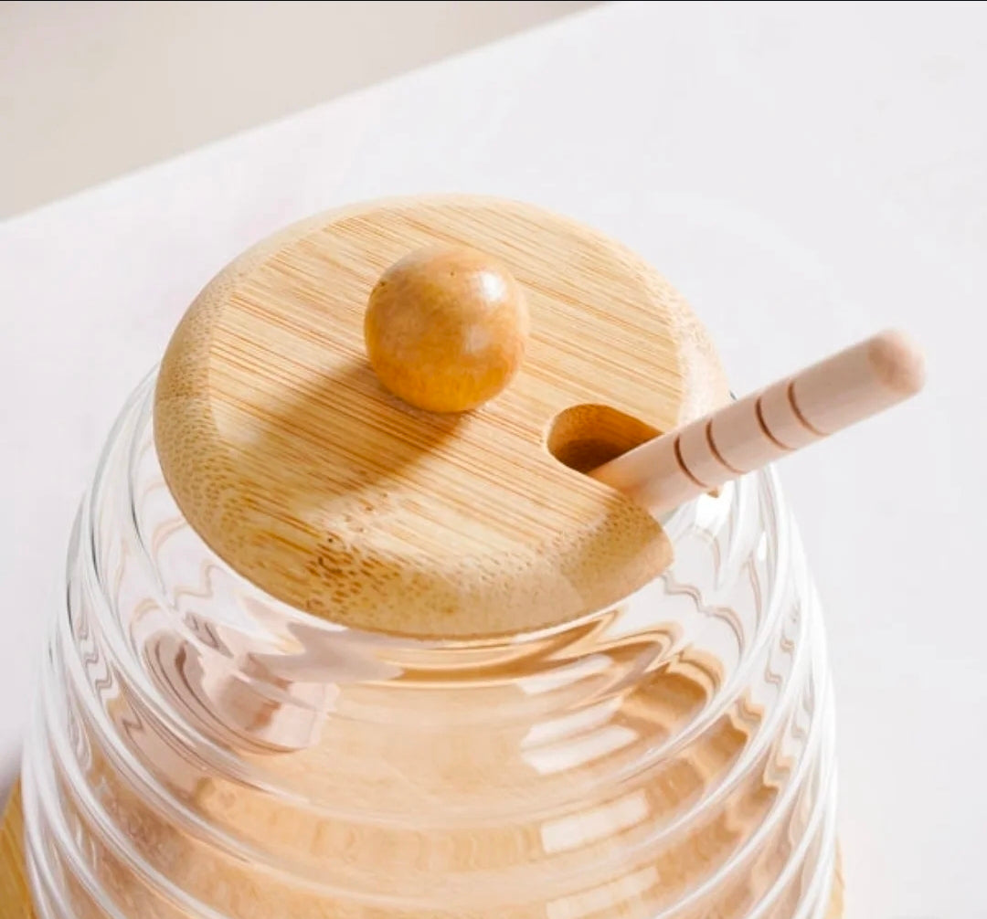 Glass Honey Jar