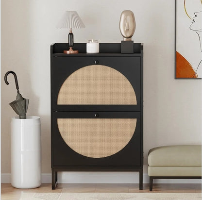 Rattan Shoe Cabinet