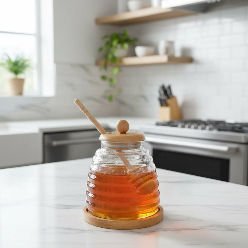 Glass Honey Jar