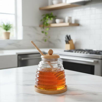 Glass Honey Jar