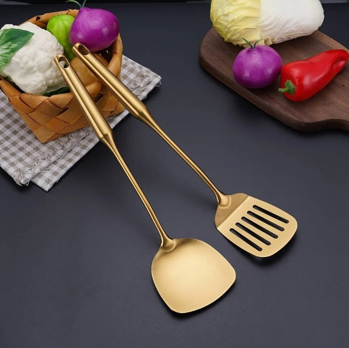 7pc Gold Cooking Utensils