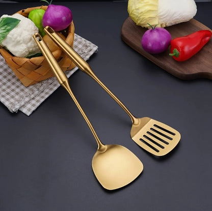 7pc Gold Cooking Utensils