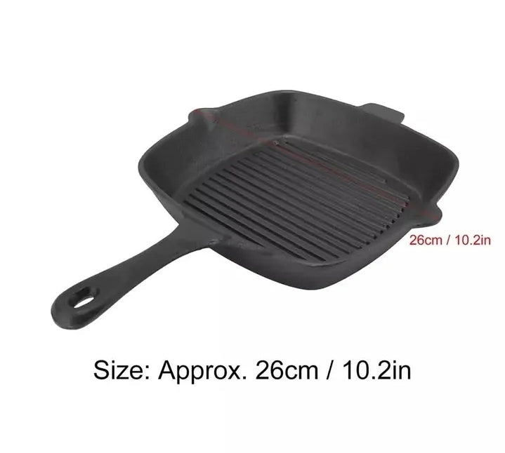 10" Cast Iron Grill Pan