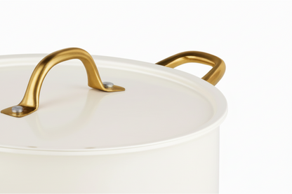 Ceramic Cookware with Gold Handles