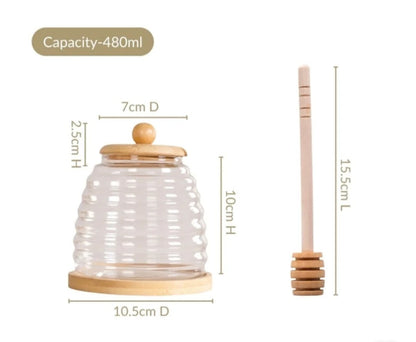 Glass Honey Jar