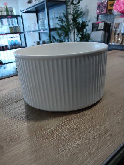 3pc Ribbed Ceramic Bowls
