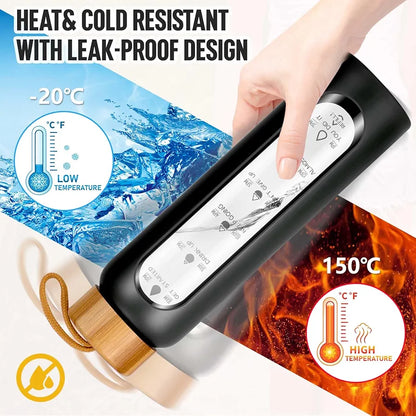Glass Water Bottle w Silicone Case