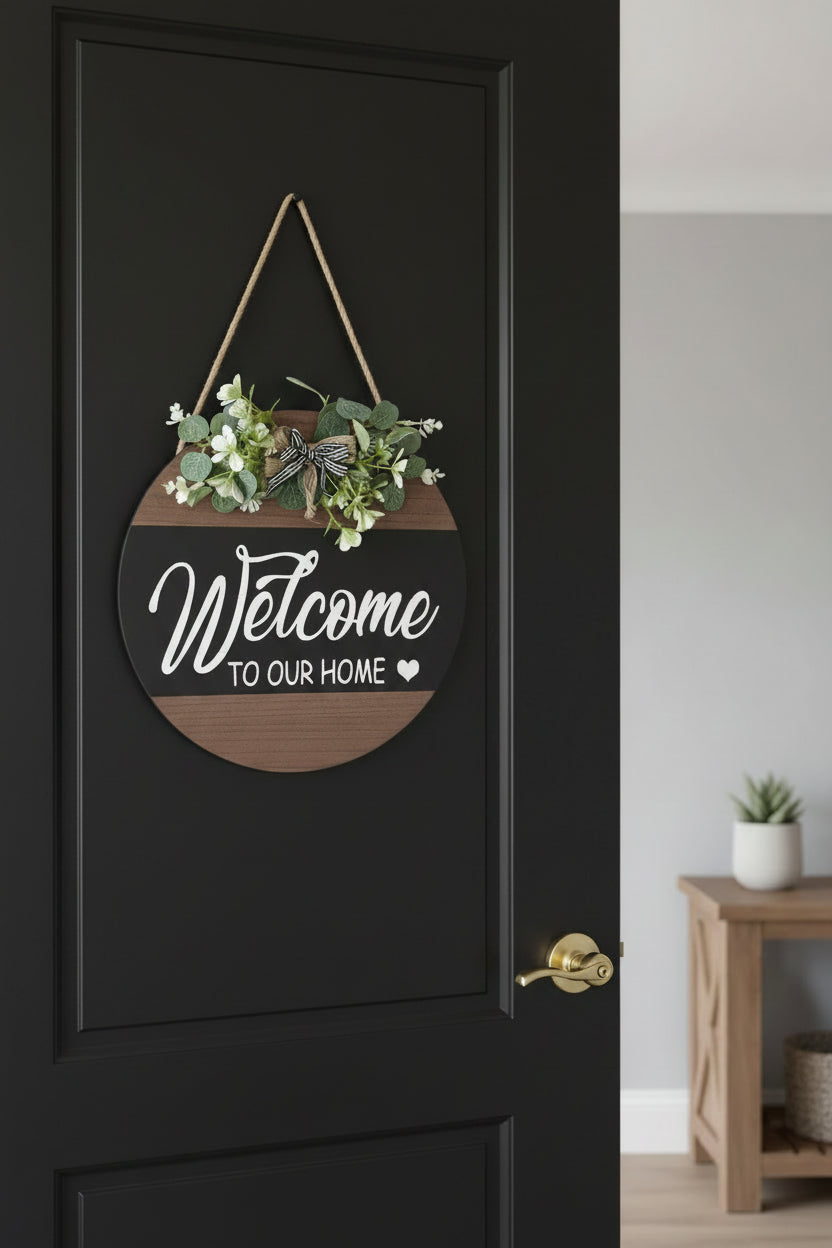 Floral Welcome Sign