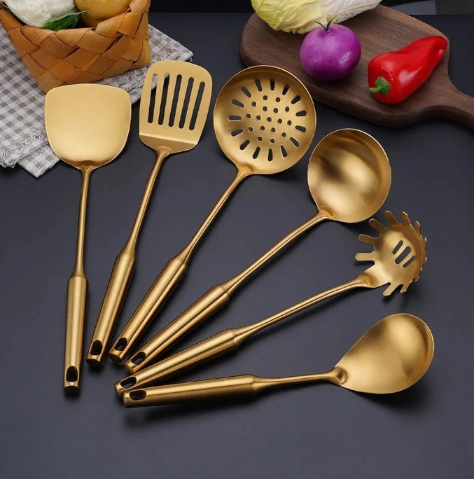 7pc Gold Cooking Utensils