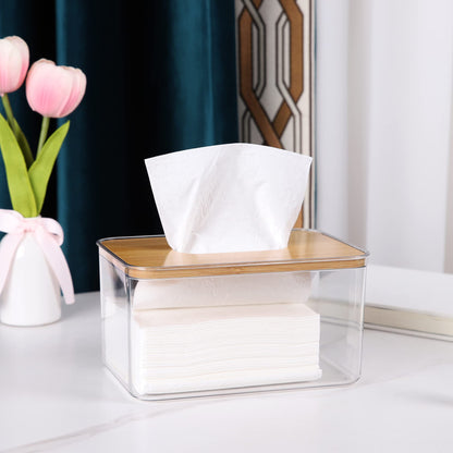 Tissue Box w Bamboo Lid