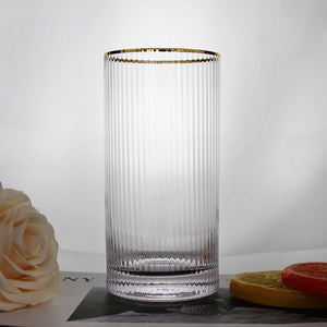 Gold-Rimmed Drinking Glass