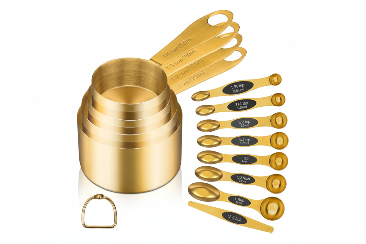 13pc Gold Measuring Set