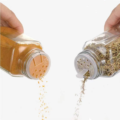 Glass Spice Jars with Shaker Lids