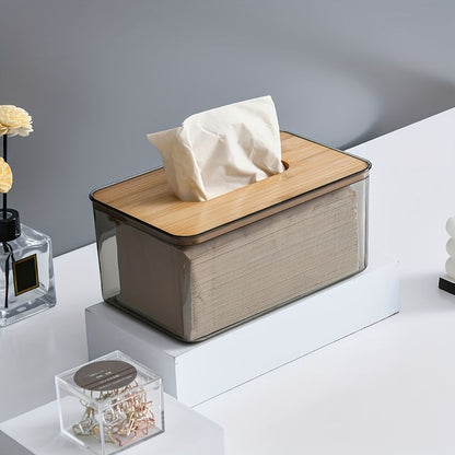 Tissue Box w Bamboo Lid