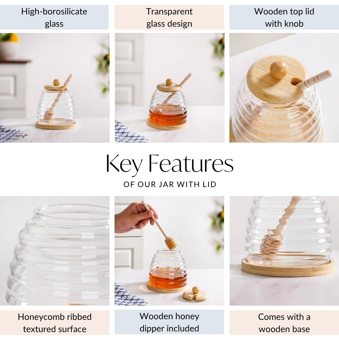 Glass Honey Jar