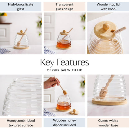 Glass Honey Jar