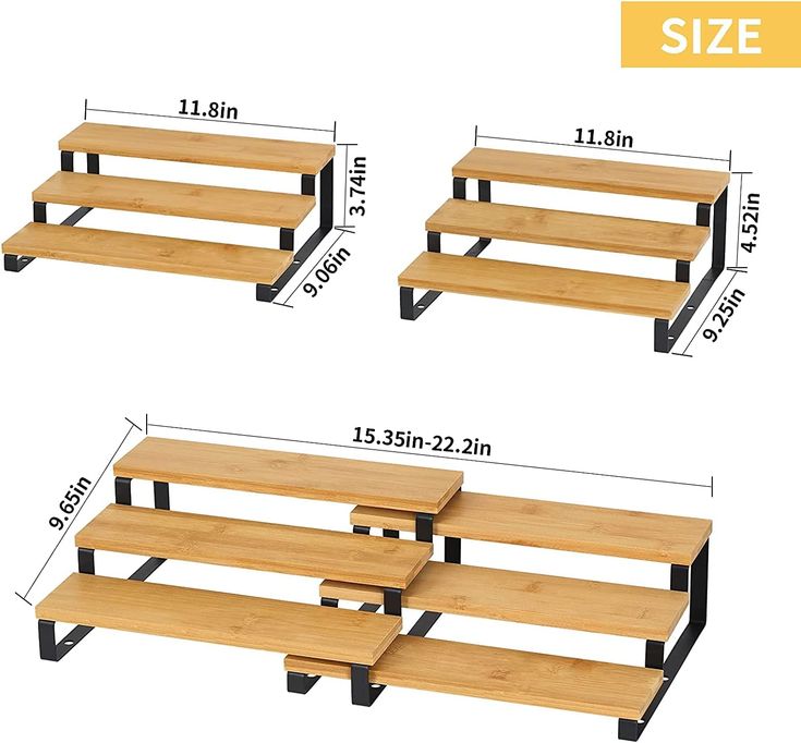 2pc Bamboo Shelf