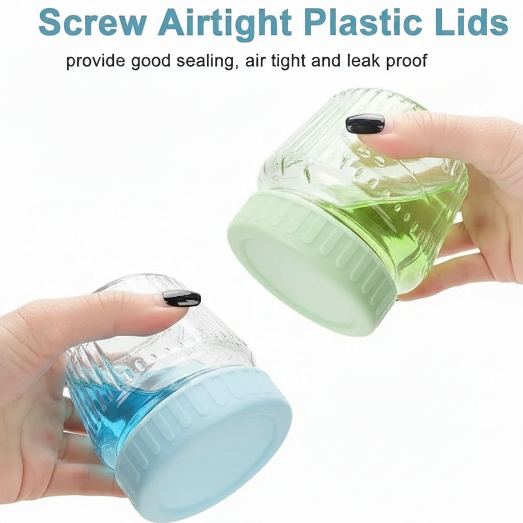 Glass Jars with Colored Lids