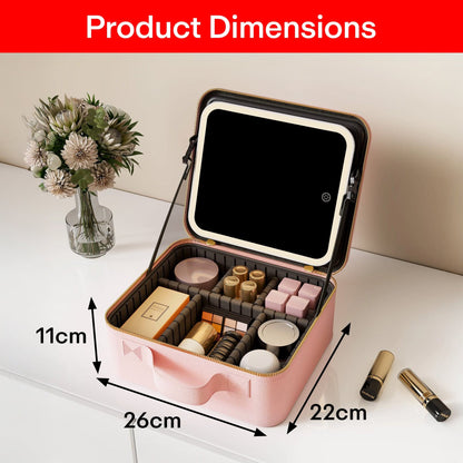 Makeup Case with LED Mirror