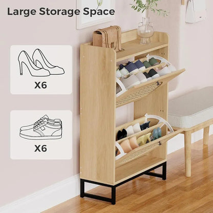 Rattan Shoe Cabinet