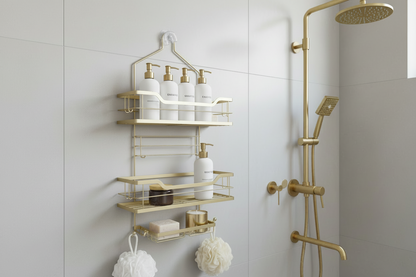 Large Gold Shower Caddy