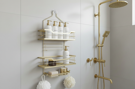 Large Gold Shower Caddy