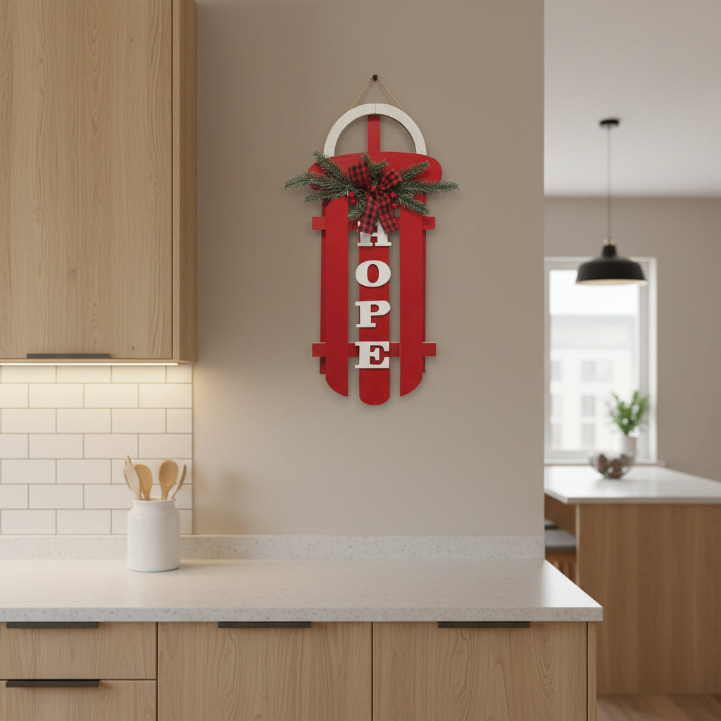Wooden "Hope" Sign