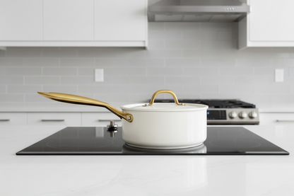 Ceramic Cookware with Gold Handles