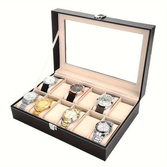 Black 10-Watch Display Case