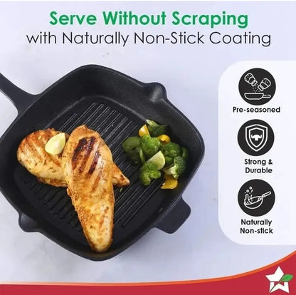 10" Cast Iron Grill Pan