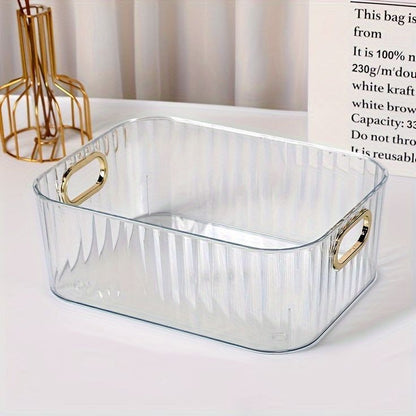 Clear Storage Bin w/ Removable Dividers